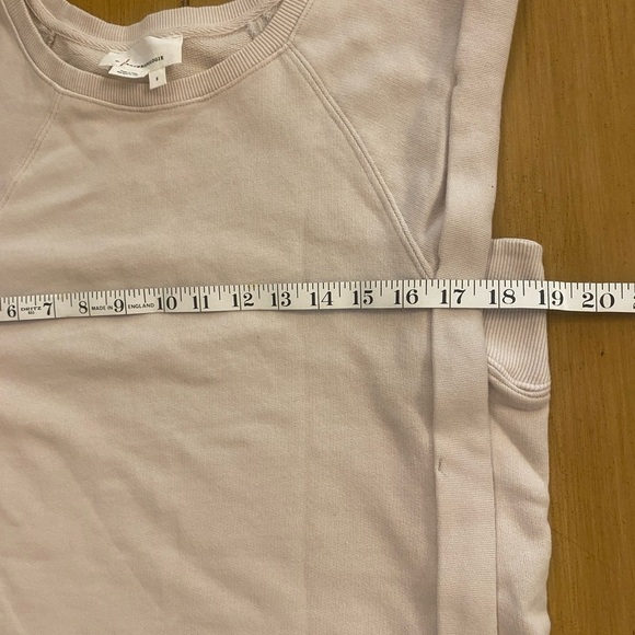 Anthropologie Sleeveless Muscle Sweatshirt Accents Tan Cream EUC S-M oversized - Picture 12 of 12